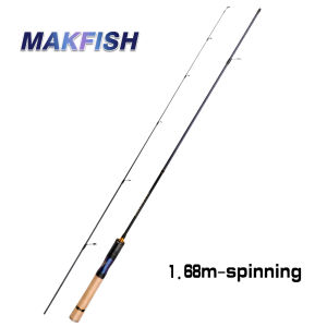 1.68m/1.8m/1.98m UL solid carbon fiber fishing rod Ultralight rod spinning rod baitcasting rod shrink rod Light fishing rod shrimp rod lure outdoor