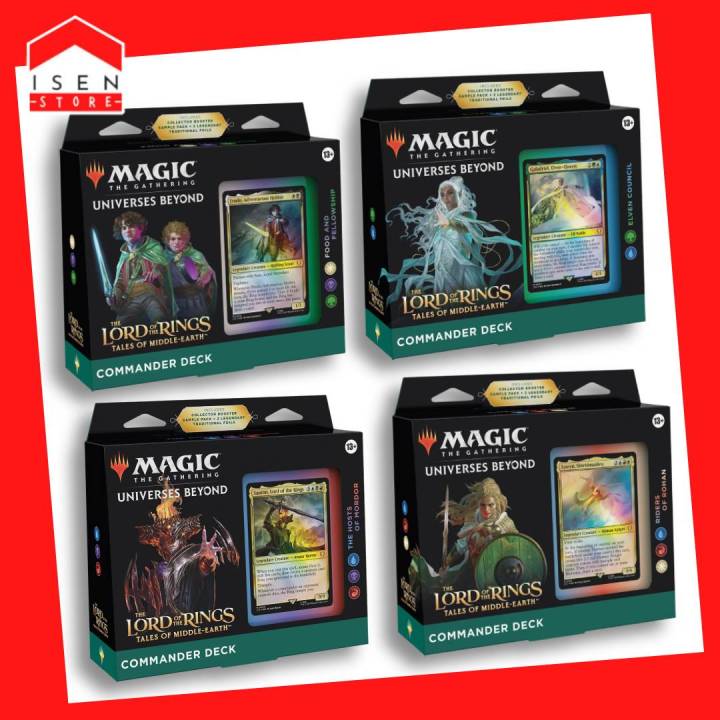 Magic: The Gathering The Lord of The Rings: Tales of Middle-Earth Commander  Deck - Hosts of Mordor, Riders of Rohan, Food and Fellowship, Elven Council  | Lazada PH