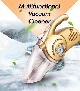 YANTU (Yt55nb) 4 in 1 Car Vacuum Cleaner/Led Light/Air Pressure Gauge/Tyre Air Pump Handheld Car Vacuum Sweeper