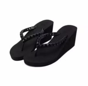 SANDAL WANITA WEDGES HAK TINGGI MOTIF PYRAMID