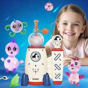 172PCS Space Rocket Magic Sticky Bobo Educational Toy Creative Handicraft KIDS Birthday Gift 魔法波波乐
