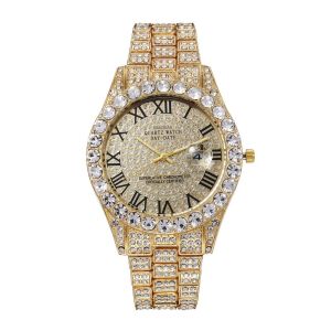 IFFINE Casual Men Wristwatch Stainless Steel Watchband Luxury Quartz Watch Creative Large Dial Business Watch