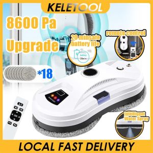 Electric Automatic Smart Water Spray Window Cleaning Robot 8600pa Window Cleaner Glass Cleaning Machine
