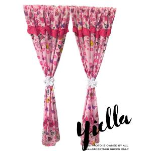 Received 4 items ito ay 2 PCS BIG CURTAINS pampinto o bintana at 2 PCS CUTE FLOWER TIE - Standard Size or 60x70 inches or 6ft for Door and Window