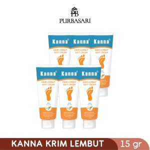 [PAKET 6PCS] KANNA Purbasari Krim Lembut (Soft Cream) | KANNA White | Krim Kaki