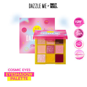 DAZZLE ME X SmileyWorld Cosmic Eyes Eyeshadow Palette อายแชโดว์ สีเยอะ เม็ดสีแน่นชัด ติดทน ครบในตลับเดียว