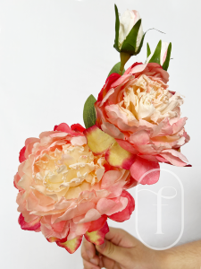 Bunga Palsu / Bunga Peony Pink Peach / Bunga Peony Pink