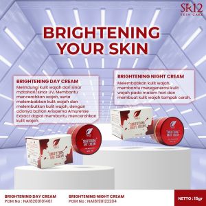 Krim Pencerah Wajah Brightening Cream SR12 - Menghilangkan Bekas Jerawat dan Noda Hitam Dark Spot (POM, 10gr)