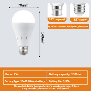 Emergency light Bulb LED Lamp Portable Mobile Light Bulb Waterproof e27 screw energy-saving lamp