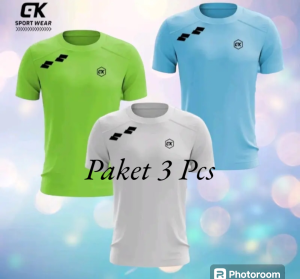 PAKET 3 PCS COD KAOS GYM IMPORT KAOS RUNNING BAJU OLAHRAGA PRIA DEWASA BAJU VOLLY KAOS BADMINTON BERKUALITAS BAJU TRAINING JERSEY FUTSAL