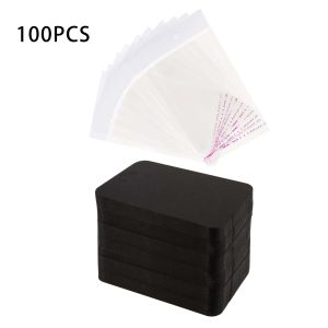 100PCS Earring Card Holder Kraft Paper Keychain Display Card With Package Bag For Necklace Jewelry