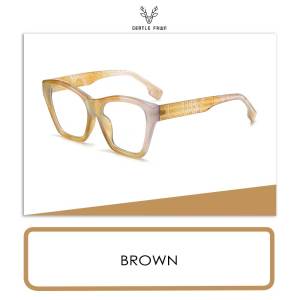 Gentle Fawn Kacamata Antiradiasi Blueray Sinar Biru Bentuk Kotak Semi Cat Eye Bahan TR90 Fashion Wanita Bisa Minus Trendy Fashion 8104
