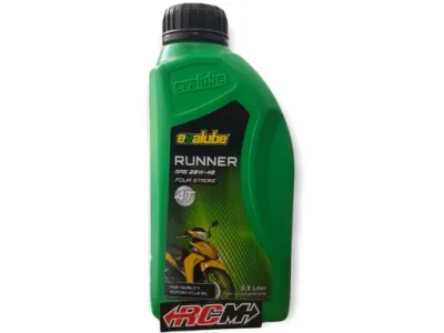 OIL OLI MESIN ENGINE EVALUB EVALUBE RUNNER SAE 20W-40 20W40 20 W 40 FOUR STROKE 4T 4 T 4TAK 4 TAK 0.8L 0.8 L 0.8 LITER 800ML 800 ML ORI ORIGINAL EVALUBE ASLI