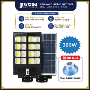 [VOUCHER 10%] Đèn Đường Năng Lượng Mặt Trời Liền Thể 2 Cánh Kitawa 360W LT5360 Chế Độ Cảm Biến Tự Động Khả Năng Chống Nước - Sản Phẩm Chính Hãng
