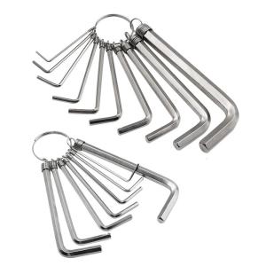 Upgraded Hexagon for Key Set Metric Wrench Set Allen Alan- Hex Hexagon for Key with for Key Ring Chrome Vanadium Steel R