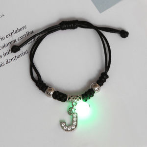 Attraction 26 English Letters Luminous Bracelet Initials Braided Bracelet Couple Friendship Jewelry Gift