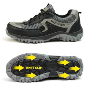 HIPZO Sepatu SAFETY Boots M69 Ujung besi Untuk Pria Kerja Proyek Tambang Pabrik Safety Shoes for man