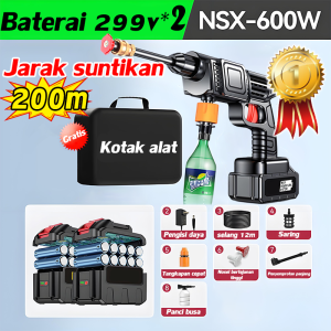 👉Bisa cuci 50 mobil👈BAIPUXI Mesin cuci motor 24V 100bar 58000mah*2 Tekanan air 400 kati Pipa air 5 meter Mesin cuci motor 2 baterai Baterai jet cleaner Alat cuci motor semprot Alat cuci motor Alat cuci motor 1 set lengkap mesin cuci mobil