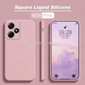 เคสสำหรับ Redmi 13 4G 13C 5G 2024เคสโทรศัพท์ยางซิลิโคนเหลวเคสนิ่มสี่เหลี่ยมสำหรับ Redmi13 Redmi13C ฝาหลัง TPU แบบนิ่ม