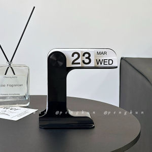 Simple Flip Calendar Desk Calendar High-End Home Office Decor | Minimalist Tabletop Date Display for Living Room Entryway，Office Desk
