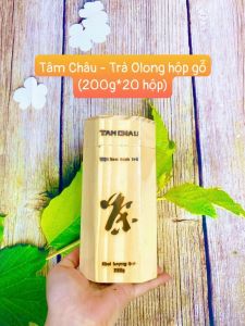 trà ô long tâm châu hộp gỗ 100g sản phẩm của công trà tâm châu bảo lộc - lâm đồng