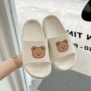 Sandal Karet Slop SP11 Sandal Slip On Motif Beruang Cute tebal sandal fashion