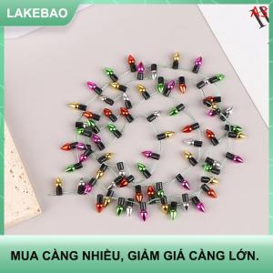 【LAKEBAO】 1:12 1 chuỗi của đèn giả giáng sinh trang trí tốt Dollhouse thu nhỏ đồ nội thất Mini Phụ Kiện chuỗi đèn