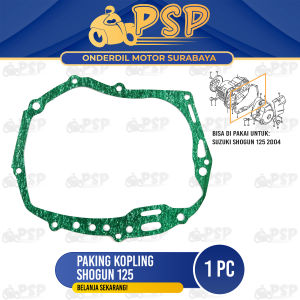 Paking Kopling Shogun 125 - Packing Gasket Block Blok Bak Samping Kopleng Kupling Crankcase Rengkes
