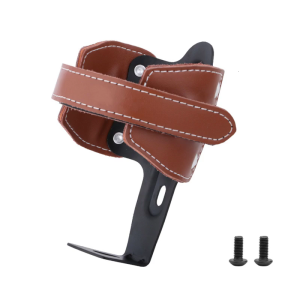 Vintage Bike Water Bottles Holder Leather Bottles Cage Strap Seatpost Fork Frame for Stability and Convenience