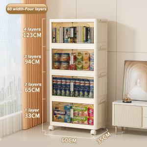3-5 Layers Double Doors Storage Box Multipurpose Stackable Foldable Storage Cabinet MY-DM-20001