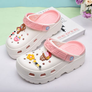 LHMoonlight สินค้าราคาโดน 💥 รองเท้าแตะแฟชั่นรองเท้าหัวโตสุดฮิต มาแบบหลายสีมากพร้อมตัวติดหมีตะมุตะน่ารักดีไซน์ซ้ำใคร ฮิตขนาดนี้ไม่มีได้ไง🌈