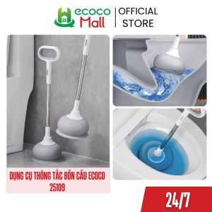 Thụt vệ sinh ECOCO gia đình thế hệ mới áp suất lực hút mạnh Dụng cụ thông tắc bồn cầu toilet đa năng 25109
