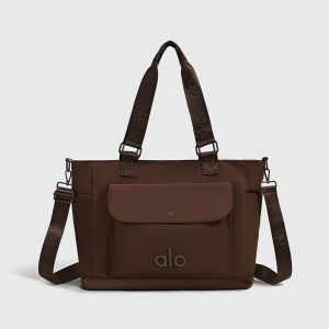 ALO Casual Tote Bag Multi Pockets Handbag Large Capacity Shoulder Sling Bag for Daily Commute