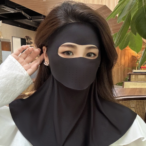 Ice Silk Breathable Neck Protection Sun Mask Full Face UV Female Cycling Sun Masks/冰丝护颈防晒面罩/ Ice Silk Neck Protection Masker Suria