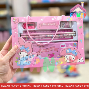 Paket Alat Tulis/ Study Set Fancy Mika SP 107 Set Tempat Pensil + Buku Kartun Cewek Cowok Box Mika