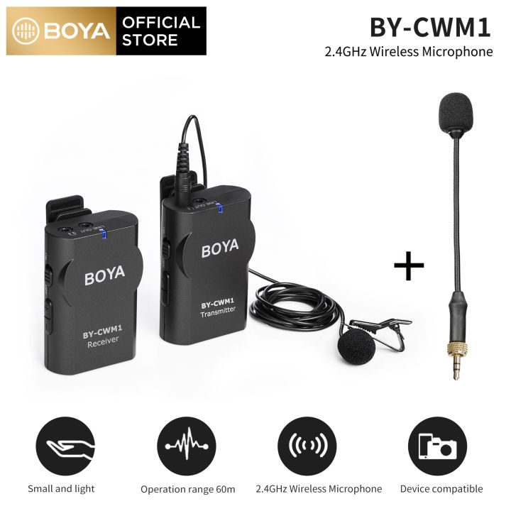 BOYA BY CWM1 2.4G Wireless Lavalier Microphone System Compatible