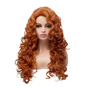 Wig Female long curly hair Internet celebrity same instant noodle head fluffy natural wavy curl wig head cover cosplay hair cover