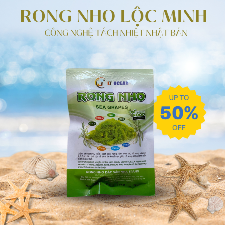 Rong nho OCEAN FOOD79, rong nho tách nước, rong nho biển, combo 10 gói ...