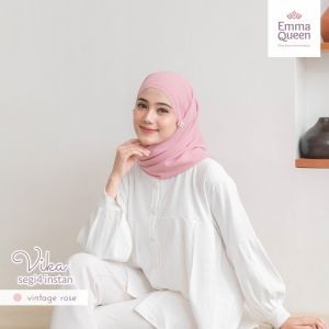 EmmaQueen  - Kerudung Segi Empat Vika kerudung segi 4 terbaru 2025 Instan Basic Ceruty Babydoll