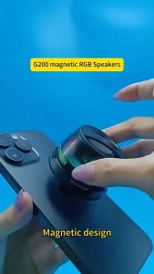 G200 Speaker Bluetooth Wireless Mini Portabel Warna RGB Dengan Mikrofon Speaker Wireless Magnetik Tahan Air