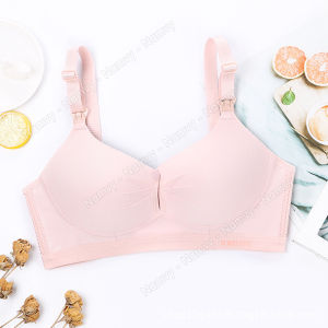 Áo ngực bầu cho bé bú sau sinh chống chảy xệ cotton phối viền màu