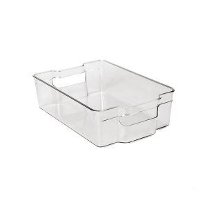 Dishwasher Safe Stackable Freezer Container Space Efficient Plastic Refrigerator Storage Box Drawer Tray