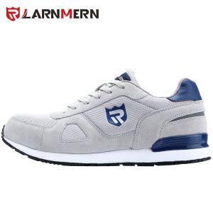 LARNMERN Mens Safety Shoes Steel Construction Shoes Lightweight Breathable Non-Slip Anti-Static Footwear SRC