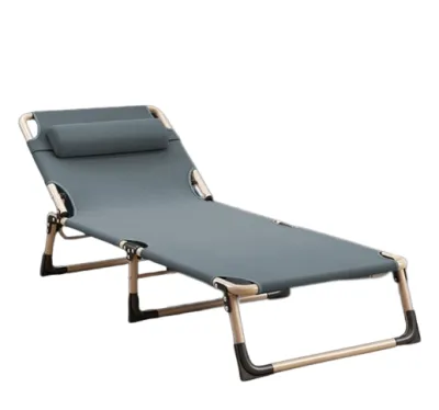 Top Seller SINGLE FOLDING BED | Simple Installation 4 Levels Adjustable Bed | Portable Folding Bed | Office Nap Bed Folding Bed Outdoor | Large & Silent Foldable Bed | Simple and Stylish Portable Single Folding Bed | Saving Space and Bearing Large Weight.