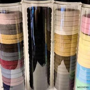 [COD] WEICHENG 20 Pieces Box Canned Towel Ring High Elastic Seamless Simple Solid Colors Hair Ring Ponytail Holder Hair Ropes Hair Accessories