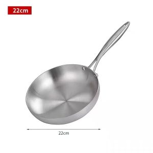 Frypan 304 Stainless Steel Frying Pan Induction-compatible Cookware Omelet Pan For Gas Stove