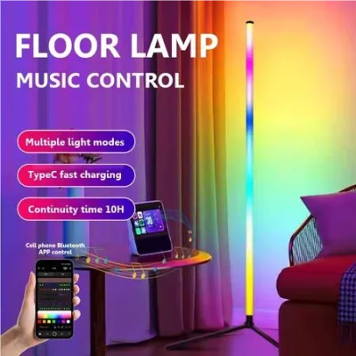 LED Floor Lamps Smart RGB Led Corner Floor Lamp with Spotlight20 Million Color 360°Changing Floor Lights with App Control Music Sync Mood Lighting for Living RoombedroomsChristmas Decoration
