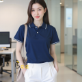 Áo thun polo cá sấu trắng sọc cao cấp cổ trụ bẻ unisex nam nữ cặp đôi đồng phục nhóm công sở. 