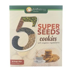 Health Paradise Cookies with Organic Ingredients - Coconut Oat Cookies with Cranberry / 5 Super Seeds Cookies