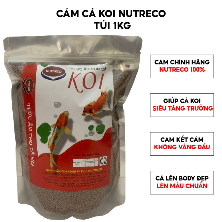 Cám Cá Koi Nutreco 1kg 42% Đạm Không váng dầu, độ đạm cao, thức ăn cá ...